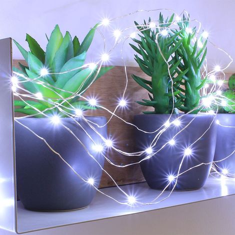 Guirlande lumineuse de Noël micro LED blanc pur 7,5 m (1/3)