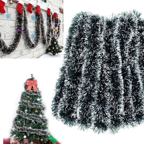 Guirlande de Noël 10m, Guirlande de Sapin de Noël, Décoration de Noël pour l'Extérieur, Guirlande Artificielle de Sapin, pour Décoration de Noël, Escaliers, Portes, Cheminées, Garde-corps (1/5)