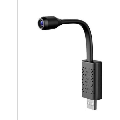 Mini caméra espion cachée Caméra de sécurité domestique 1080P avec prise USB, avec détection de mouvement à vision nocturne(noir) (1/2)