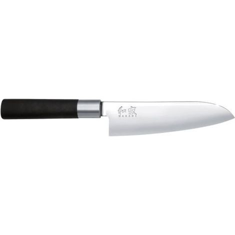 Cuchillo Santoku Kai para cortar negro 16,5 cm