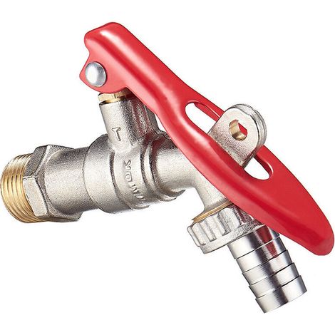 Ulisem Brass Tap 1/2 Thread Water Faucet Manual Nozzle Lockable Home Garden Outdoor Tool (1/5)