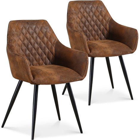 Lot de 2 chaises Victoria vintage pieds noir (1/2)