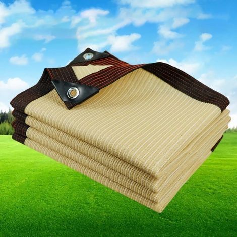Filet D'ombrage 12 Broches Protection Rayons 75-90% UV Voile Ombrage,Serres Filet Coupe-Vent avec Oeillets,Rayons Toile D'ombrage Extérieur,pour La Couverture VéGéTale/Jardin/Voitures,3x5m (1/5)