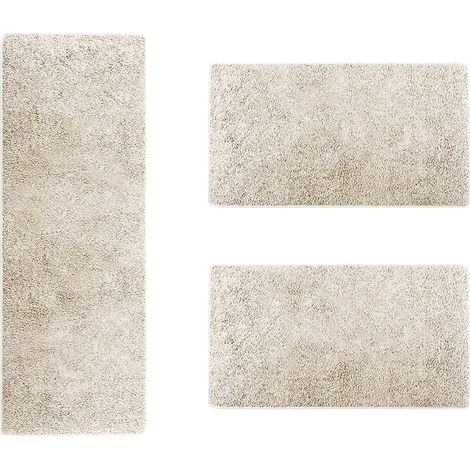 Bettumrandung Barcelona Creme 1 Läufer 67 x 250 cm + 2 Brücken 67 x 140 cm