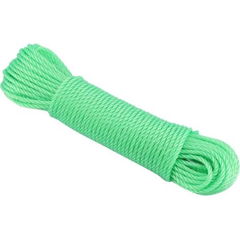 Corde à Linge en Nylon, 20 M de Corde en Nylon Corde à Linge Corde à Linge Jardin Camping à L'extérieur (Vert) (1/5)
