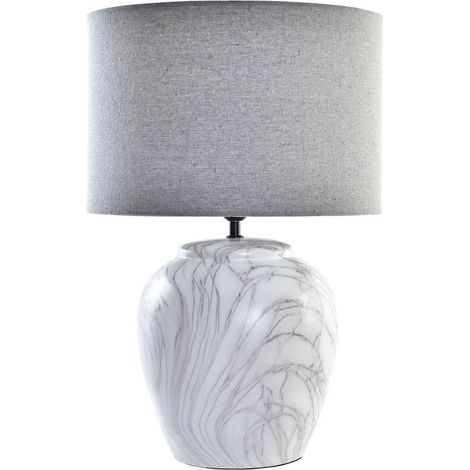Lampe de salon effet marbre pour élégance intemporelle - Effet marbre blanc et gris élégant (1/4)