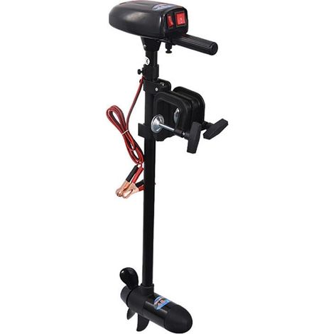 hors-bord pour bateau pneumatique, kayak, canot, canoë et petite embarcation de pêche à la traîne électrique 18 LBS 180 W, hors-bord 2 KM/H, for bateaux gonflables, kayak à rames (1/4)