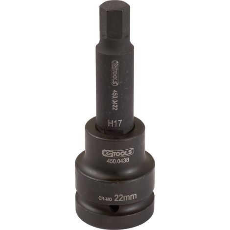 KS Tools 3/4" Kraft-Bit-Stecknuss Innensechskant lang, 24mm - 450.0464