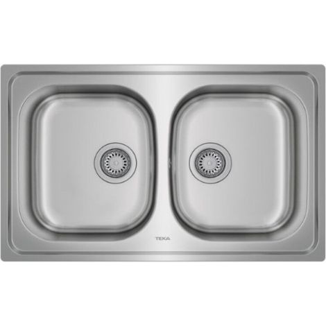 Spüle UNIVERSE 80 T-XP 2C Inox 2 Becken 170mm Möbel 80 Ohne Loch
