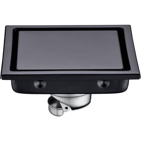 Vtizikl Drain de Plancher Douche Carré Acier Inoxydable Invisible Caniveau de Douche Anti Odeur avec Insertion 11x11cm (1/5)