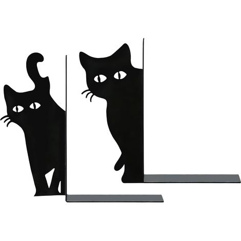 mit Tiermuster 2 Stück rutschfeste Katze für Bücherregale