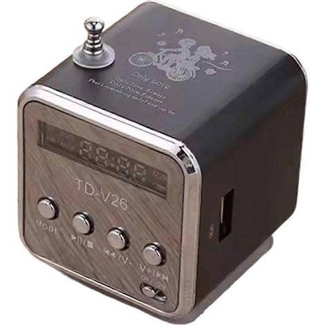 Rechargeable Portable Radio FM Portable mini Radio Bluetooth Portable Voix pour Ordinateur Cell Téléphone MP3 Musique (1/5)