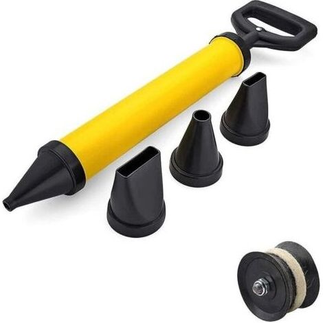Pistolet à Coulis de Ciment Pistolet à joints pour mortier - Pompe à mortier manuelle avec 4 buses - Pistolet à mortier avec accessoires (1/5)