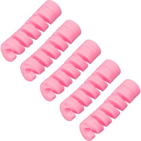 CANSUCC 5-teiliger Fahrradrahmen-Schutzschlauch, Gummi, Brems- und Schaltzughülle, Pink (1/5)