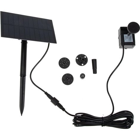 Pompe Solaire 1,5w pour Fontaine Extérieure Fontaine à Énergie Solaire pour Jardin Pompe à Eau Extérieure pour Bassin à Oiseaux Décorative Ensemble Solide (1/5)