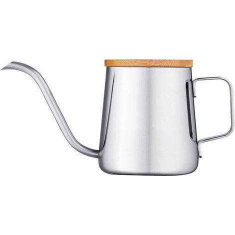 1 cafetière à filtre en acier inoxydable, bec verseur long, col de cygne, pour préparation précise du café filtre, usage professionnel ou domestique (1/5)