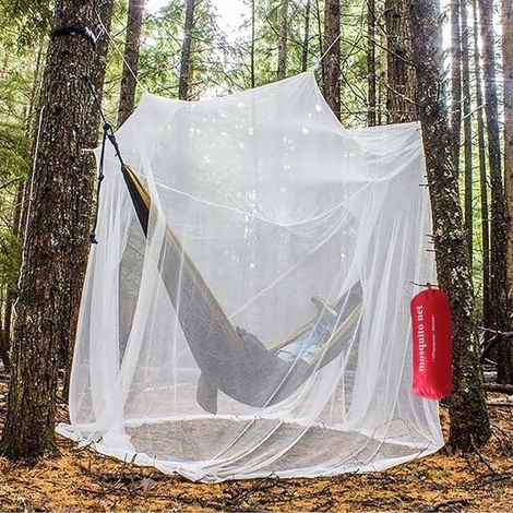 Convient aux tentes de camping et aux hamacs, moustiquaire (220200200cm) moustiquaire efficace et légère, adaptée aux voyages, à la randonnée et à la pêche (1/4)