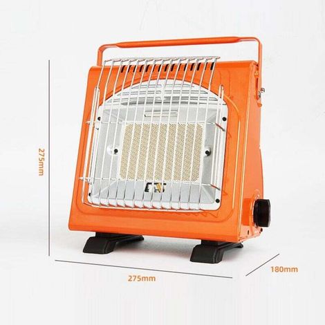 1700W Portable radiateur multifonctionnel gaz céramique réglable fer four pour Camping en plein air tente pique-nique orange (1/4)