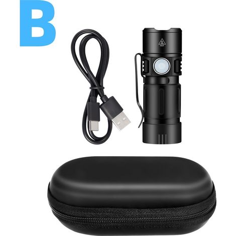 Lampe torche ultraviolette avec faisceau de 395 nm, mini-lampe torche rechargeable haute intensité pour la détection des taches d'animaux domestiques et des punaises de lit (1/4)