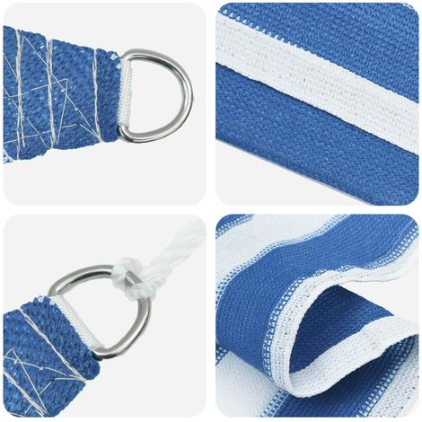 vidaXL Sunshade Sail Blue and White 5 x 7 m HDPE