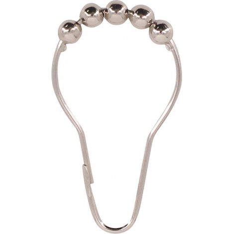 Set mit 12 Duschringen, 7,5 cm lang, SENSEA Chrom AZAO