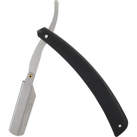 Rasoir de barbier à lame en acier au carbone, tondeuse pliante de salon pour le rasage et la coupe des cheveux (1/5)