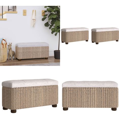 Sitzbänke mit Stauraum und Kissen in Grau 2 Stk. 69 cm Rohrkolben - Sitzbank - Stauraumbank - Wohnraumgestaltung - Möbel - Garderobe - Home & Living (1/5)