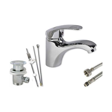 Rubinetto monoforo lavabo miscelatore monocomando da bagno ottone cromato 52328A