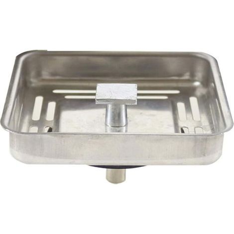 Bouchon de vidange d'évier carré en acier inoxydable, 1 pièce, 78x42mm (1/4)