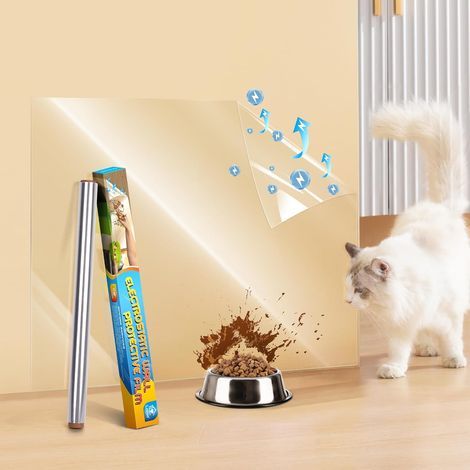 Non-adhesive electrostatic clear film, transparent static cling film, wall protection film, kitchen splash guard film, wall protection for dogs, cats, and chairs, 200cm (1/5)