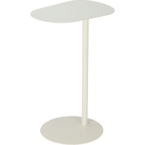 Table d'appoint en métal blanc 35 x 53 cm (1/3)