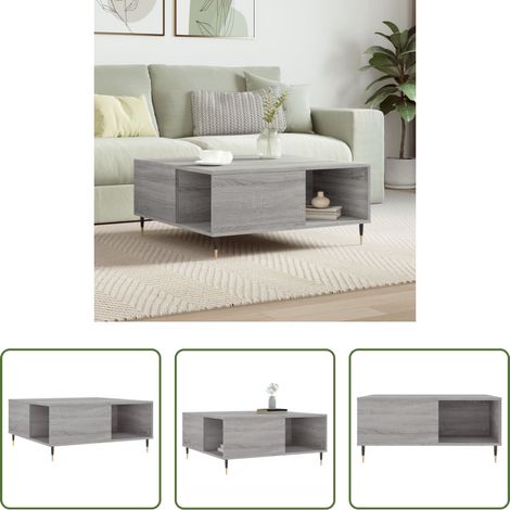 Holzwerkstoff - Couchtisch Grau Sonoma 80x80x36,5 cm Holzwerkstoff (1/5)