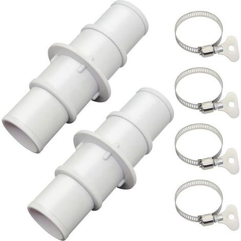 Lot de 2 adaptateurs de tuyau de piscine - Compatible avec les raccords de tuyau d'aspiration de 3,8 cm et 1,27 cm - Compatible (1/5)