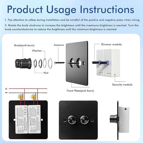 Lighting Switch 250V, Round Flat Rocker Switch for Wall Mount Black Cord Control Button Switch, for Home, Bedrooms and Corridors