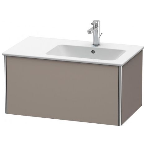 Duravit XSquare Vanity, meuble sous-lavabo mural 81,0 x 47,8 cm, 1 tiroir, pour lavabo ME by Starck 233683, 234583, 234683, Couleur (avant/corps): Décor basalte mat - XS407204343