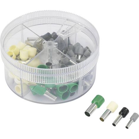 ASSORTIMENT DEMBOUTS SIMPLES TRU COMPONENTS E100GS 739705 4 MM² 16 MM² GRIS, NOIR, IVOIRE, VERT 100 PC(S) (1/2)