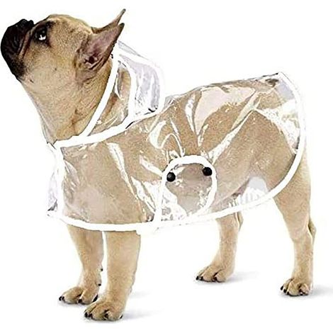 1 Imperméable pour chien, poncho transparent avec capuche, en polyuréthane, lavable en machine, pour petits et moyens chiens (1/5)