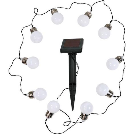 Polux / goldlux sanico Solar-Lichterkette weiß 10 Stück. (1/2)