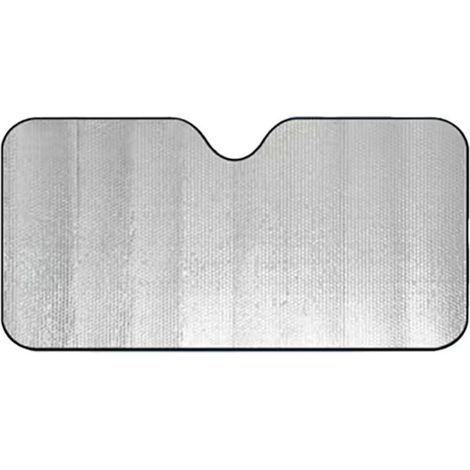 Pare-soleil avant universel pour voiture de 140 x 70 cm pliable avec 2 ventouses et 2 sangles.