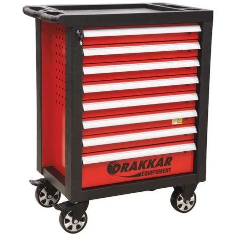 Sodise – Servante d'atelier roulante 8 tiroirs – Charge max 25kg par tiroir – Dimensions 770x465x970mm – 320 outils inclus (1/3)
