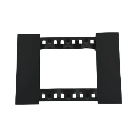Placca 3P nero compatibile con Bticino Living Now Biesse