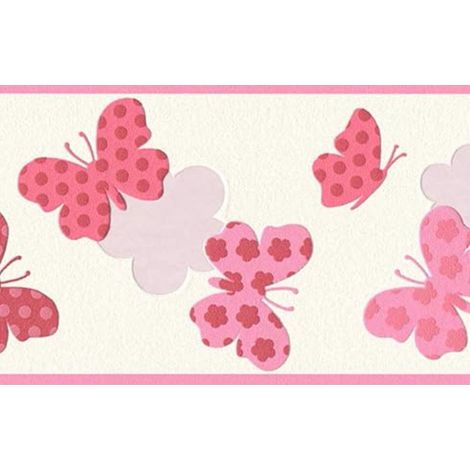 AS Creation Red And Pink Butterflies Border Wallpaper Paste The Paper
