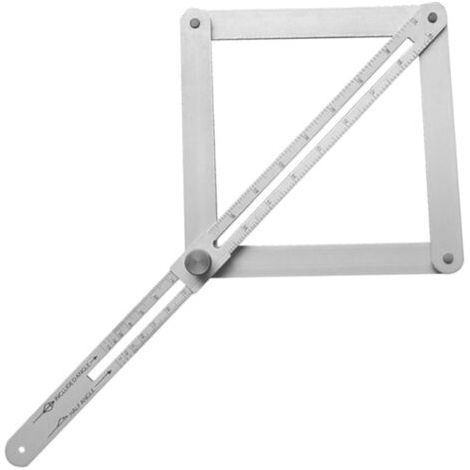 Rapporteur d'Angle Multifonction pour Travail du Bois, Règle Pliable en Acier Inoxydable, Système de Fixation Unique, Mesure Précise pour Menuiserie (1/5)
