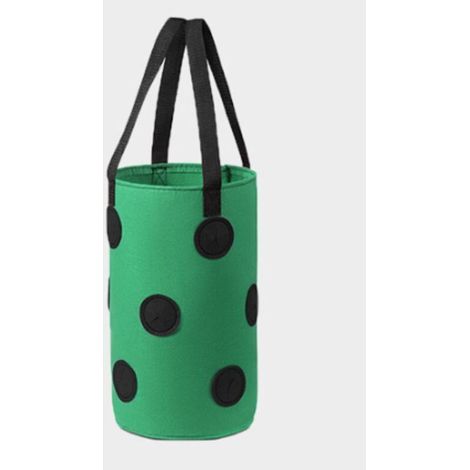 (3 gallons 20x35cm (13 trous) tache noire verte) 1 paquet de sacs de culture de fraises, sacs de culture suspendus avec poignées, jardinières de fraises de jardin d'herbes (1/4)