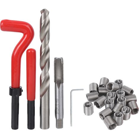 Kit de réparation de filetage M12 25 pièces, taraud et foret à fileter pour vis abîmées (1/5)
