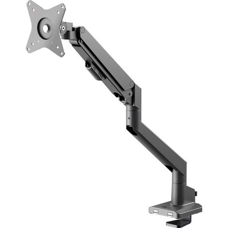 goobay Brazo Monitor Escritorio 17-32 Pulgadas con Muelle de Gas hasta 9 kg VESA 100x100 Regulable en Altura Giratorio - Pro - 70813