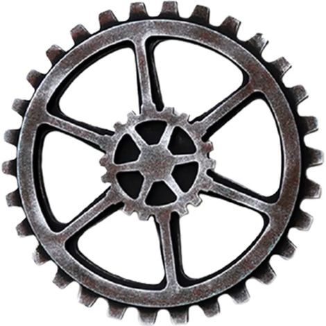 Zarter Hängeteller aus hochdichter Holzfaser, Dekorationselement in Zahnradform, Kunstanhänger, Ornament zur Dekoration - 6