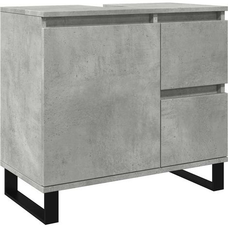 Maison Exclusive - Waschbeckenunterschrank Betongrau 65x33x60 cm