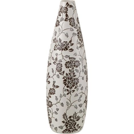 Vase Déco en Porcelaine "Zen" 53cm Noir & Blanc (1/3)