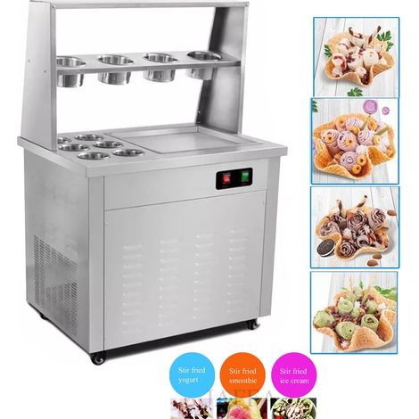 Sihao Eisrollen Eismaschine Maschine Frittierte 1000W Gebratenes Maschine 220V